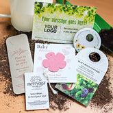 Customized Printed Logo Candle Dust Cover Plantable Wildflower Seeds Paper Cards for Candle Candle Dust Protector Thank You Card