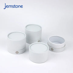 Eco-Friendly Custom logo White Kraft Cardboard Candle Jar Tube Box Packaging Cosmetic Perfume Bottle Paper Tube
