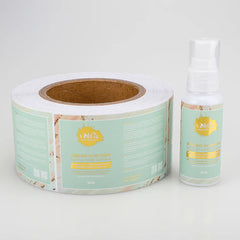 Custom Waterproof Logo Cosmetics Vinyl Gold Foil Shampoo Stickers Roll Printing Hair Product Packaging Labels for Lotion Bottle