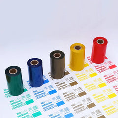 110mm X 300m Red/Blue/Yellow/White/Grey Color Thermal Transfer Barcode Printer Used Wax Resin Ribbon TTR