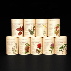 Custom Food Coffee Tea Paper Tube Packaging Food Grade Cardboard Cylinder Box for Tea Packaging