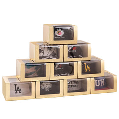 Hot Sale Custom Paper Hat Packaging Baseball Caps Gift Box with clear Window