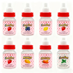 Wholesale Baby Bottle Shape PET Jar 70ML 100ML Colorful Lids 3.5g 7g 14g Plastic Jars for Candy Cookie Packaging