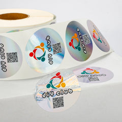 Custom Printing Adhesive Round Holographic Security Warranty Seal Void Stickers Roll Hologram Label for Packaging Security