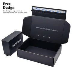 Luxury Customized Print Tear Strip Black Shoe Package Carton Mailer Airplane Corrugated Box Packaging
