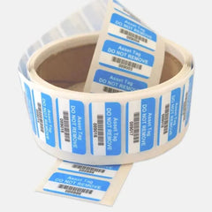 Custom Adhesive Metal Aluminum Qr Code Barcode Pre Printed Asset Tracking ID Labels Sticker Fixed Asset Tags and Label Printing