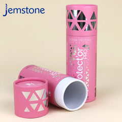 Custom Food Waterproof Bottles White Round Product Kraft Push up Paper Tube Box Sealing Silver Foil Paper Tube Packaging