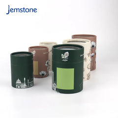 Custom Eco-Friendly Luxury Kraft Cardboard Tube Cylinder Top Window Opening for Tea Perfume Packaging Eco-friendly Paper Tube