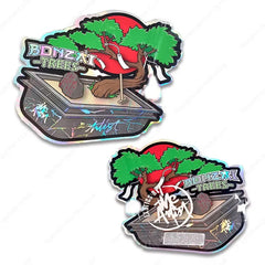 Custom 3.5g Holographic Candy Mylar Plastic Bag Pouch Die Cut Shaped Logo Gravure Printing Special Smell Proof Irregular Surface