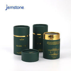 Custom Eco Luxury Candle Kraft Cardboard Tube Perfume Cylinder Box Packaging Food Coffee Paper Tube with Gold Foil for Tea