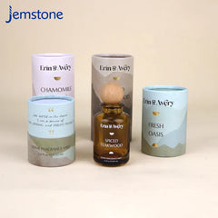 Custom Printed Skincare Essential Oil Packaging Cosmetic Cardboard Cylinder Powder Paper Tube for Perfume Bottle