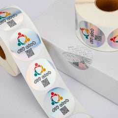 Custom Printing Adhesive Round Holographic Security Warranty Seal Void Stickers Roll Hologram Label for Packaging Security
