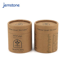 Eco-Friendly Custom Logo Food Grade Brown Kraft Tea Bag Matcha Powder Cardboard Cylinder Packaging Coffee Beans Paper Tube