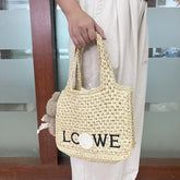 OEM/ODM Customized Luxury Women Handmade Beach Straw Tote Bag Wholesale Summer Handmade Beach Straw Bag
