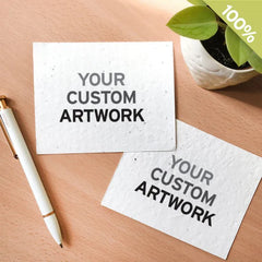 Customized Printed Logo Candle Dust Cover Plantable Wildflower Seeds Paper Cards for Candle Candle Dust Protector Thank You Card