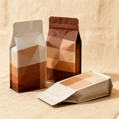 Customizable Plastic Coffee Bean 250g 12oz Flat Bottom Foil Bolsas Packaging Para Empaque De Cafe With Valve