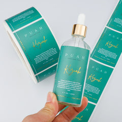 Manufacturer Customized Luxury Etiquette Waterproof Product Label Stickers Custom Label Design Service Gold Foil Logo Stickers