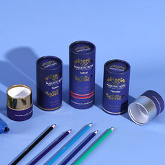 Custom Packaging Food Round Bottles Cardboard Tube Black Push up Luxury Gold Foil Paper Tube Box Packaging