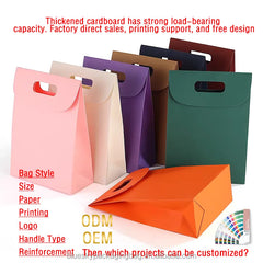 Stylish Open-Top Paper Tote Bag, Glossy Coated Shopping Bag Without Handle Paper Bags for Retail Fashion Boutique Packaging Bags