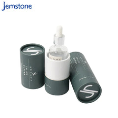 Custom Round Cosmetic Kraft Paper Tube Box Perfume Cardboard Tube Essential Oil Bottles Paper Packaging Tube With Eva