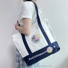 Eco-Friendly Organic Canvas Tote Bag - Reusable Grocery Bag, Zero Waste Shopping Essential