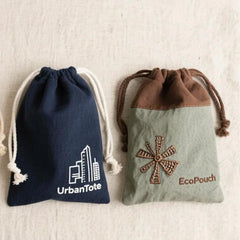 Eco Friendly Drawstring Bags Hotel Welcome Bags Corporate Gift Bags OEM Linen Cotton Bags Handmade Soap Packaging