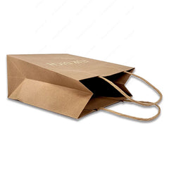 Papier Bolsas Papel Kraftpaper Bags Takeaway Packaging Brown Bag With Flat Handles