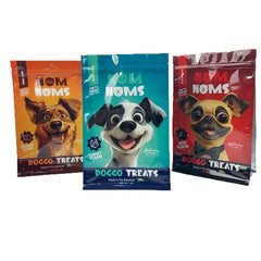 Custom 1 kg Pet Dog Cat Food Packaging Eight Side sealed Bag With clear Window and Zipper Snack Nut Plastic Bag Pouch