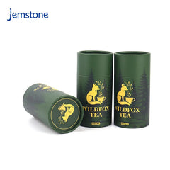 Custom 100% Recycled Luxury Food Round Kraft Cardboard Tube Box Coffee Cylinder Packaging Container Tea Leaf Paper Tube