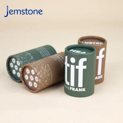 Custom Logo Eco-friendly Kraft Cardboard Cosmetic Perfume Bottle Paper Tube Food Tea Coffee Candle Cylinder Box Packaging