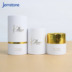 Custom Logo Paper Tube Cylinder Perfume Cosmetic Jar Gift Box Paper Tube Packaging Boxes for Essential Oil