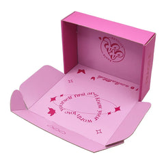 Custom Luxury Design Corrugated Paper Clothing Hot Pink Box Packaging Shipping Mailing Mailer Boxes for Packiging