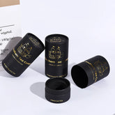 Custom Packaging Food Round Tea Cardboard Tube Black Push up Gold Foil Luxury Paper Tube Box Packaging
