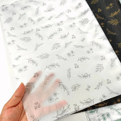 OEM/ODM Customized Luxury Waterproof White and Black Wrapping Paper with Own logo Thin Wrap Paper for Shoes/box/bags/books/Gift