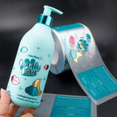 Custom Roll Waterproof Adhesive Transparent Printing Clear Gold Foil Logo Packaging Sticker Label for Pets Product Shampoo