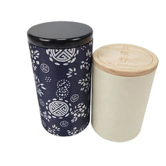 Wholesale Tea Package Printing Logo Cardboard Cylinder Round Cardboard Paper Tube Packaging Box with Wood Lid