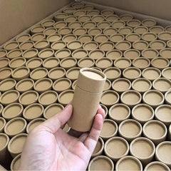 Biodegradable Kraft Cardboard Push up Lip Balm Lipstick Deodorant Tube Packaging Cosmetic Skincare Essence Milk Paper Tube