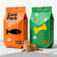 Large Flat Bottom Moisure Proof Eight Side Seal Durable Plastic Cat Litter Packaging Bag for Pet Food