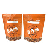 Custom Printed Cafe Food Tea Snack Bag with Air Valve Coffee Beans Packaging Bags AL Plastic Der Kaffee Pouch Packaging