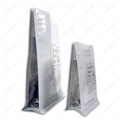 Customized Logo Wholesale Coffee Plastic Tea Coffee Bean Resealable Square Ziplock Eight Side Sealed Packaging Bag