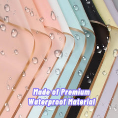 Korean Bouquet Wrapping Paper Flower Phnom Penh Jelly Film Waterproof Translucent Gold Edge Luxury Wrapping Paper for Flowers