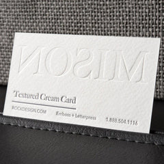 Custom Luxury Embossed Foiling Logo Black Textured Paper Cotton Business Card Gold Stamping Business Thank You Card