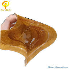 Chinese Factory Customized Printing 1 oz Kraft Paper Stand Up Bag With Zipper 100% Recyclable Biodegradable Zipper Ba