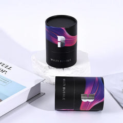 Custom Round Food Black Packaging Bottles Luxury Cardboard Tube Push up Gold Foil Paper Tube Box Packaging