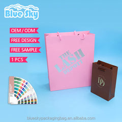 Custom Logo Shopping Paper Bag with Handle Durable&Stylish Paper Bag for Retail Stores Supermarkets Brand Packaging Paper Bags