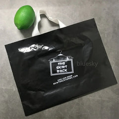 Waterproof Food-Grade Plastic Tote Bags with Handles, Safe for Grocery, Bakery, or Takeaway (BPA-Free & Non-Toxic)