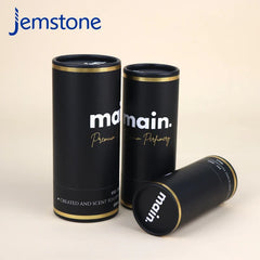 Eco-Friendly Premium Packaging Custom UV Gold Foil Embossing Vanishing Print Cylinder Kraft Cosmetic Food Tube Packing