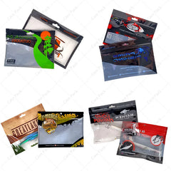 Small Resealable Empty Fish Baits Worm Laminated PE&PET Self-sealing Blank Packaging Bags