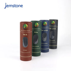Eco-friendly Custom Printed logo Spice Collagen Powder Cardboard Cylinder Packaging Kraft Paper Tube With Window for Tea Coffee