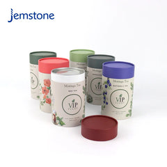 Printed Food Grade Cylinder Packaging Tube Boxes Luxury Kraft Cardboard Spice Powder Coffee Bean Tea Paper Tube
